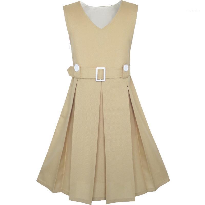 Girls Dress Khaki Button Back School Uniform Pleated Hem 2020 Summer Princess Wedding Party Dresses Kids Clothes Pageant1, As photo
Girls Dress Khaki Button Back School Uniform Pleated Hem 2020 Summer Princess Wedding Party Dresses Kids Clothes Pageant1, As photo