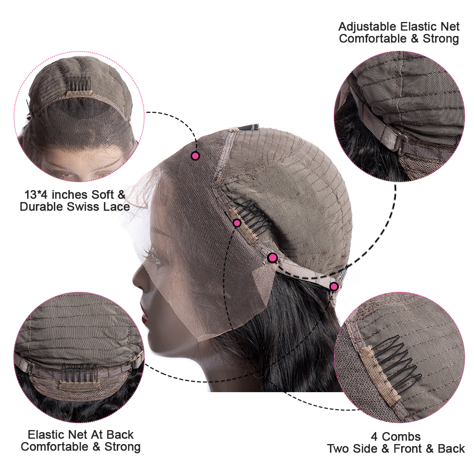 Free shipping Kinky Straight Bob Full brazlian Lace Front Wigs Preplucked synthetic Short Wig 150% Density For Women