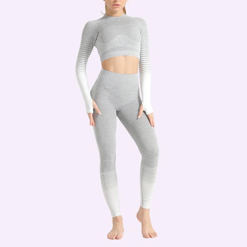 2 Pcs Women Seamless Yoga Set Flexible Long Sleeve Shirts with Thumb Hole High Waist Leggings Gym Fitness Workout Sportswear1, Black
2 Pcs Women Seamless Yoga Set Flexible Long Sleeve Shirts with Thumb Hole High Waist Leggings Gym Fitness Workout Sportswear1, Black