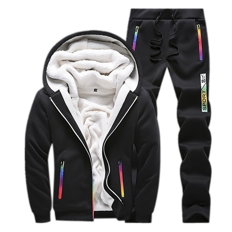 Winter Tracksuits Men Set Casual Thicken Fleece Warm Hooded Jacket Pants Spring Sweatshirt Sportswear Coats Hoodie Track Suits 201128, Em091white
Winter Tracksuits Men Set Casual Thicken Fleece Warm Hooded Jacket Pants Spring Sweatshirt Sportswear Coats Hoodie Track Suits 201128, Em091white
