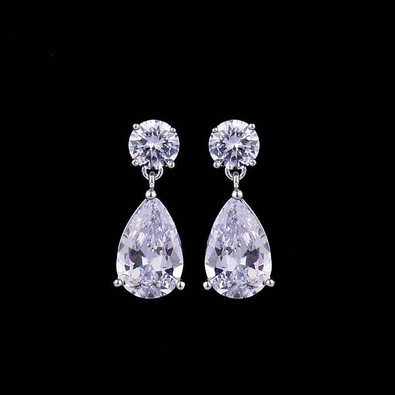 Dangle & Chandelier Fashion Water Drop Earrings For Women Teardrop Bridal With Top Quality CZ
Dangle & Chandelier Fashion Water Drop Earrings For Women Teardrop Bridal With Top Quality CZ