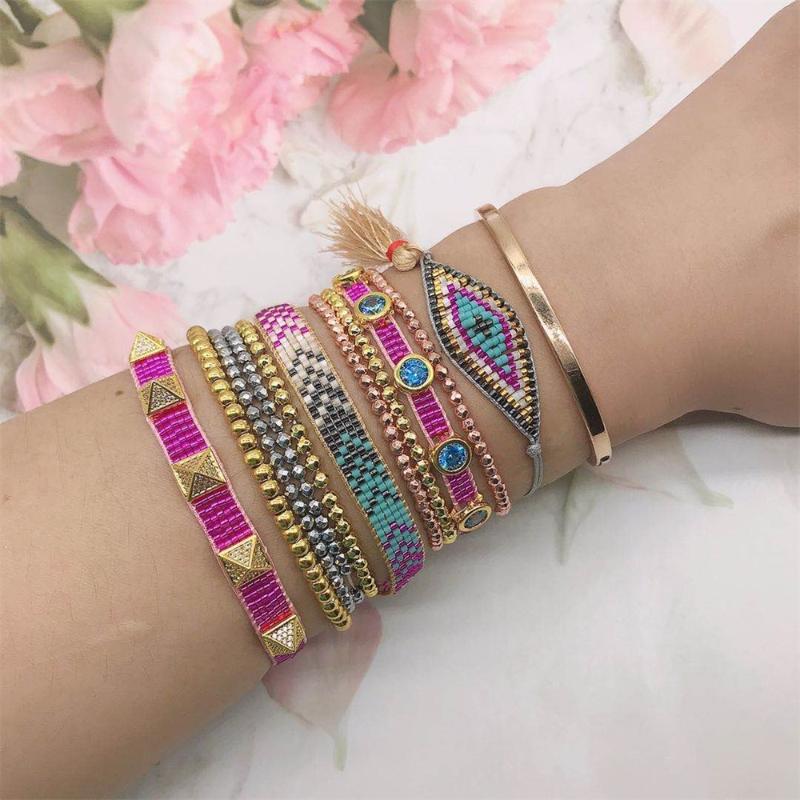 ZHONGVI Bead Bracelet Multilayer Miyuki Beads Braided Evil Eye Bracelets Set Beaded Zircon Chain Woven Adjustable Bracelet Sets
ZHONGVI Bead Bracelet Multilayer Miyuki Beads Braided Evil Eye Bracelets Set Beaded Zircon Chain Woven Adjustable Bracelet Sets