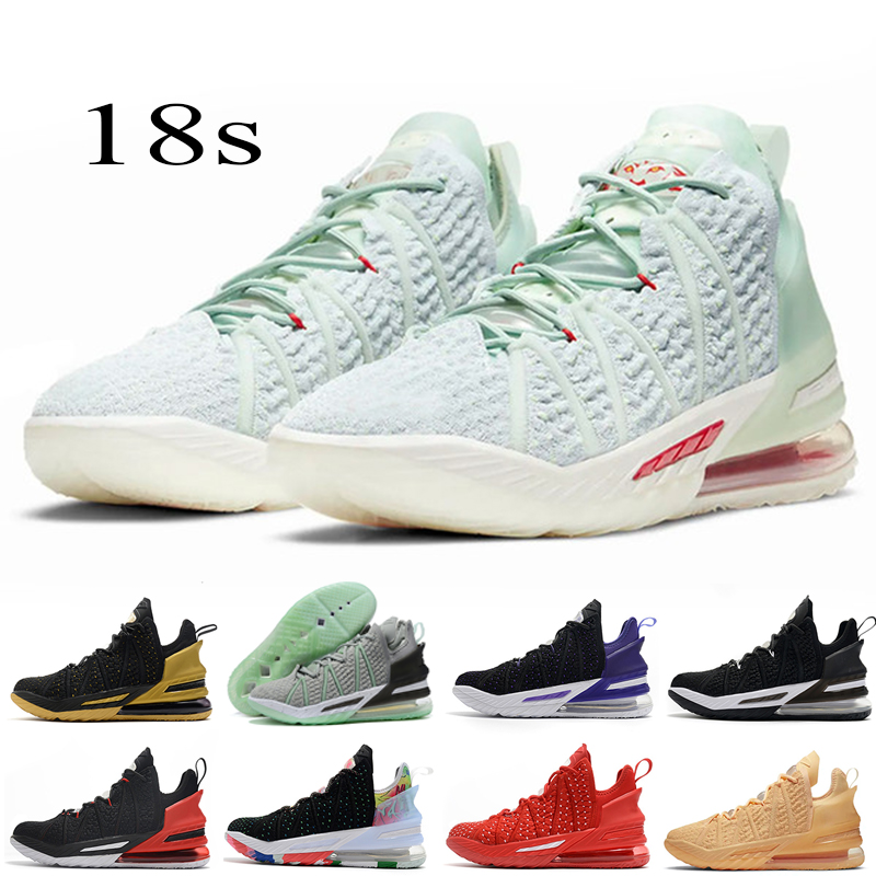 New 18 Mens Basketball Shoes 18s Sisterhood Court Purple James Gang Black Gold Bred Empire Jade Oreo Sports Sneaker Trainer