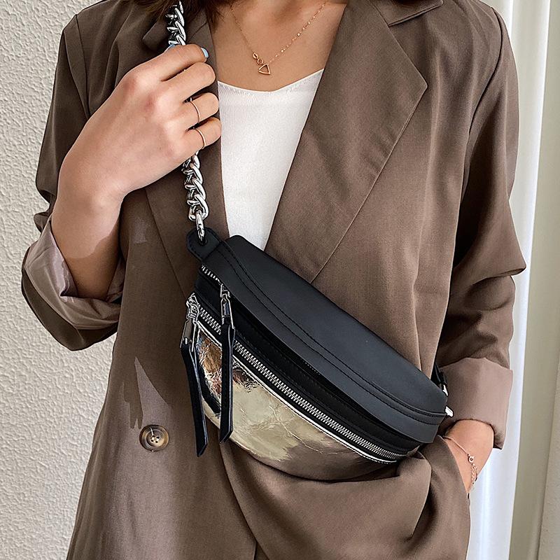 Splice nylon Female Chest bag chain Crossbody Bags For Women 2021 Shoulder bags Small PU Leather ladies Waist Pack, Black
Splice nylon Female Chest bag chain Crossbody Bags For Women 2021 Shoulder bags Small PU Leather ladies Waist Pack, Black