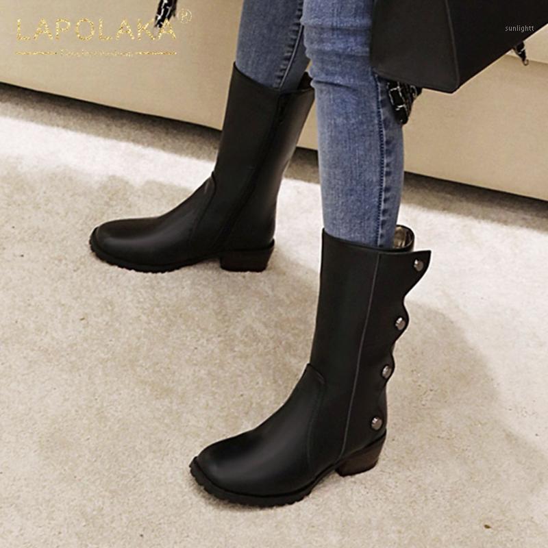 Lapolaka New Fashion Comfy Square Heels Concise Fashion Boots Woman Shoes Zip Up Add Fur Autumn Winter Boots Female1, Black
Lapolaka New Fashion Comfy Square Heels Concise Fashion Boots Woman Shoes Zip Up Add Fur Autumn Winter Boots Female1, Black