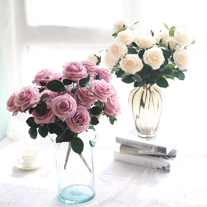 10 Head Silk flower wedding bouquet roses Artificial flowers fake leaf wedding flower bridal bouquets decoration
10 Head Silk flower wedding bouquet roses Artificial flowers fake leaf wedding flower bridal bouquets decoration