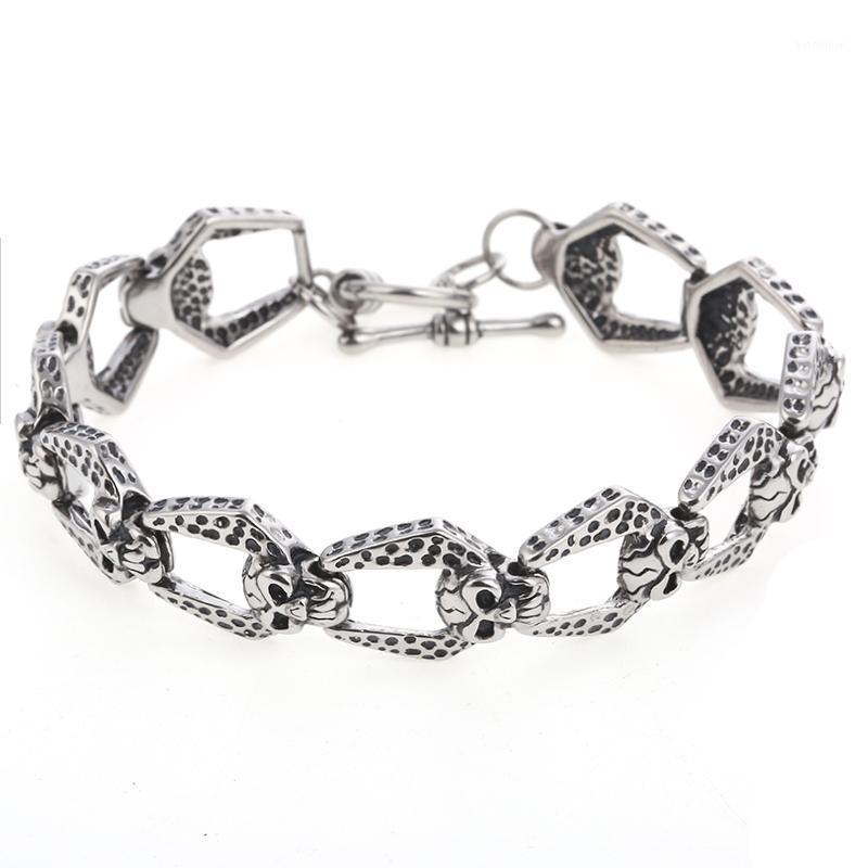 Fashion Gothic Punk Small Skull Bracelet Stainless Steel Male Bangle Simple Charm Bracelet Jewelry For Men & Women 21.5CM1
Fashion Gothic Punk Small Skull Bracelet Stainless Steel Male Bangle Simple Charm Bracelet Jewelry For Men & Women 21.5CM1
