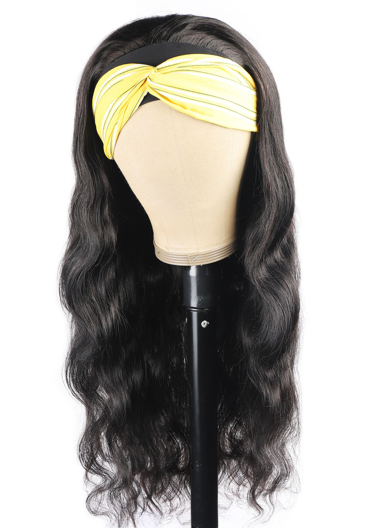 Ishow 8-30inch Virgin Human Hair Wigs With Headbands Body Yaki Straight Water None Lace Headband Wig Loose Deep Curly for Women Girls All Ages Natural
