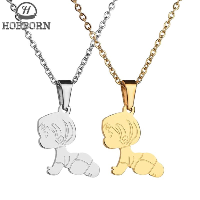 HOBBORN Cute Baby Mom Pendants & Necklaces 316L Stainless Steel Gold Silver Color Cartoon Boy Girl Female Necklace Jewelry Gift
HOBBORN Cute Baby Mom Pendants & Necklaces 316L Stainless Steel Gold Silver Color Cartoon Boy Girl Female Necklace Jewelry Gift