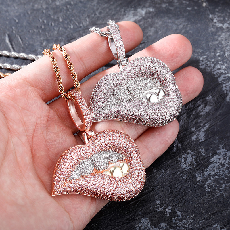 Sexy Men Women Jewelry Gold Plated Bling Iced Out CZ Lips Pendant Necklace for Men Women Hiphop Jewelry
Sexy Men Women Jewelry Gold Plated Bling Iced Out CZ Lips Pendant Necklace for Men Women Hiphop Jewelry