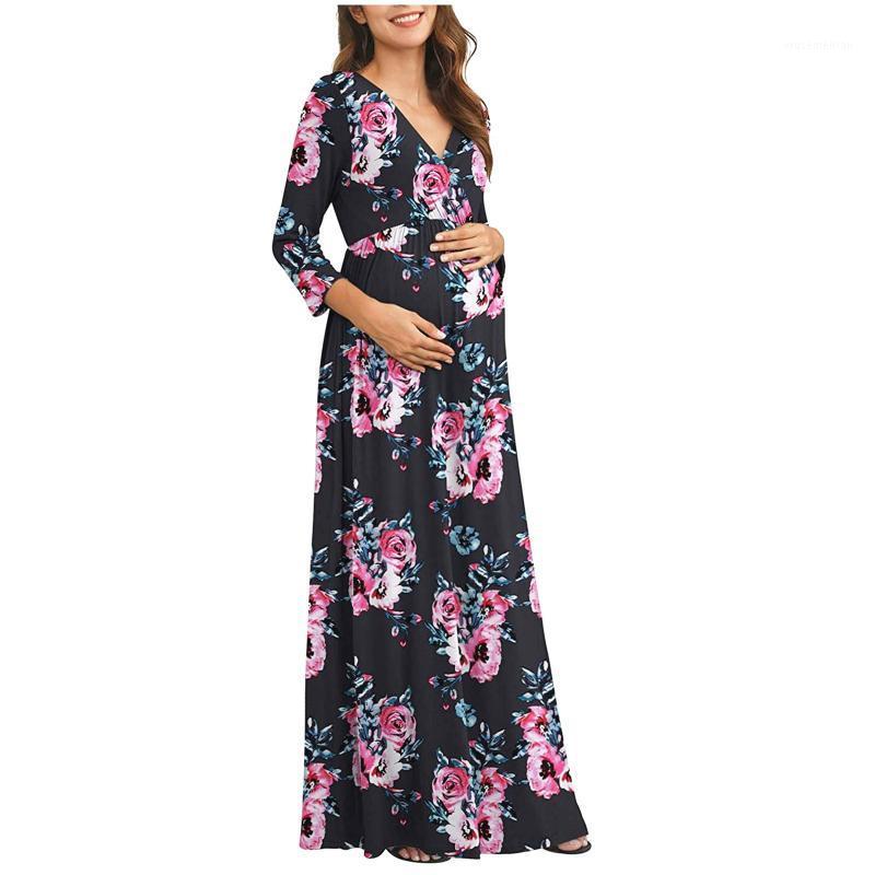Maternity Dresses For Women Casual Pregnancy Flower Print 3/4 Sleeve V-neck Maxi Wrap Long Dress Pregnancy Clothes Vestidos1, Black
Maternity Dresses For Women Casual Pregnancy Flower Print 3/4 Sleeve V-neck Maxi Wrap Long Dress Pregnancy Clothes Vestidos1, Black