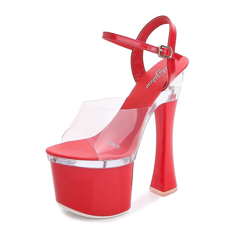 MCLUBGIRL 2021 Spring Club Transparent Heel 17cm Chunky Heel Summer Women's Waterproof Platform Sexy Fairy Sandals LFD-10361-24, Whtie
MCLUBGIRL 2021 Spring Club Transparent Heel 17cm Chunky Heel Summer Women's Waterproof Platform Sexy Fairy Sandals LFD-10361-24, Whtie