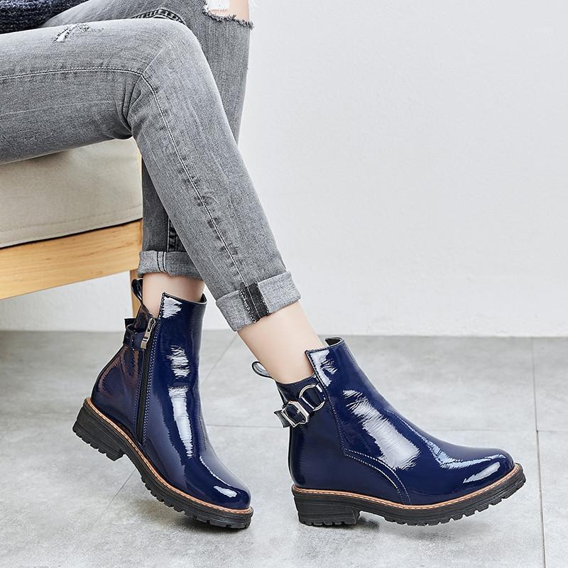YMECHIC Fashion Faux Patent Leather Chunky Heel Womens Boots Buckle Blue Black White Winter Ladies Shoes Ankle Boot Plus Size1
YMECHIC Fashion Faux Patent Leather Chunky Heel Womens Boots Buckle Blue Black White Winter Ladies Shoes Ankle Boot Plus Size1