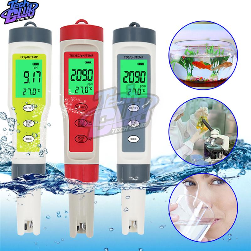 

PH Meter ORP Chlorine Meters TDS Salinity Testers EC Temp Detector Water Quality Monitor Test Tool Filter for Pool