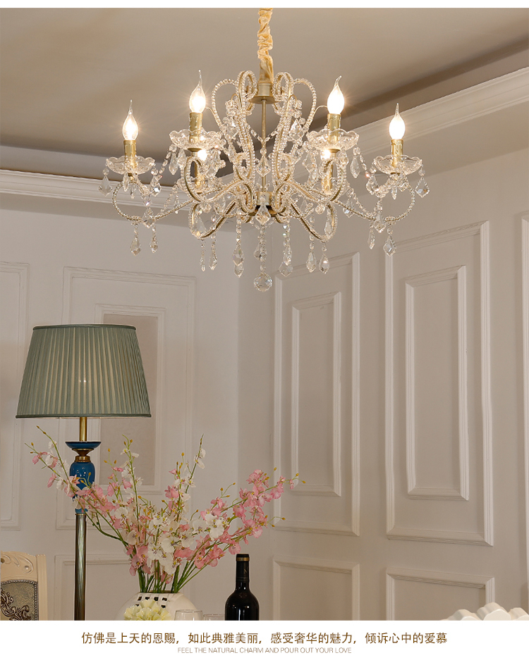 American crystal chandelier living room dining room room atmospheric luxury French European chandelier light crystal chandelier
American crystal chandelier living room dining room room atmospheric luxury French European chandelier light crystal chandelier