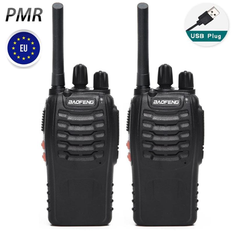 

2Pcs Baofeng BF-88E PMR 446MHz 0.5W UHF 16CH Protable Walkie Talkie with USB Charger Handheld Ham Two-way Radio BF-888S BF888S