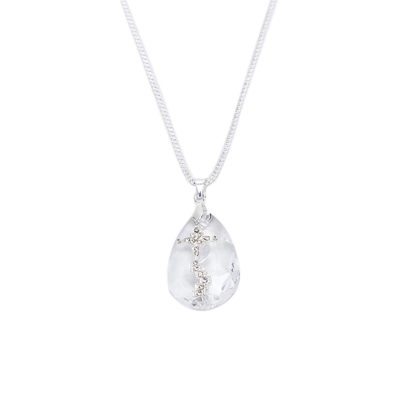 New Hot Cross Crystal Necklace Original Temperament Water Drop Pendant Necklace Couple Christian Accessories
New Hot Cross Crystal Necklace Original Temperament Water Drop Pendant Necklace Couple Christian Accessories