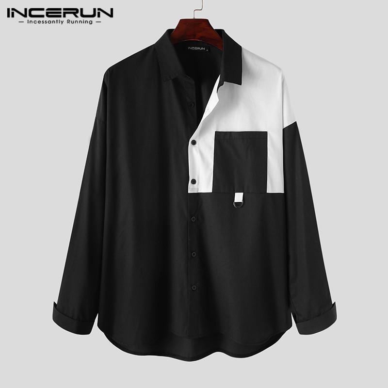 INCERUN Spring Fashion Men Patchwork Shirt Brand Lapel Loose Streetwear Blouse Long Sleeve Button Casual Camisa Masculina -5XL, Black
INCERUN Spring Fashion Men Patchwork Shirt Brand Lapel Loose Streetwear Blouse Long Sleeve Button Casual Camisa Masculina -5XL, Black