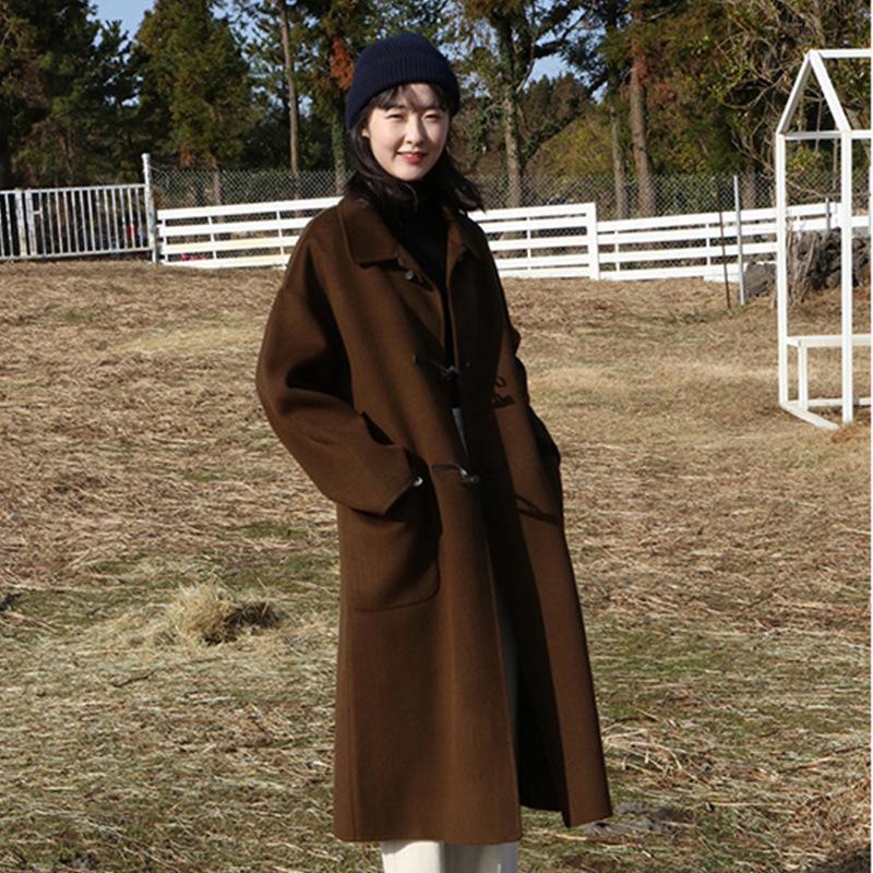 Loose Fashion Warm Women Winter Coat Elegant Casual Wool Coats and Jackets Solid Pockets Cashmere Coat, Black
Loose Fashion Warm Women Winter Coat Elegant Casual Wool Coats and Jackets Solid Pockets Cashmere Coat, Black
