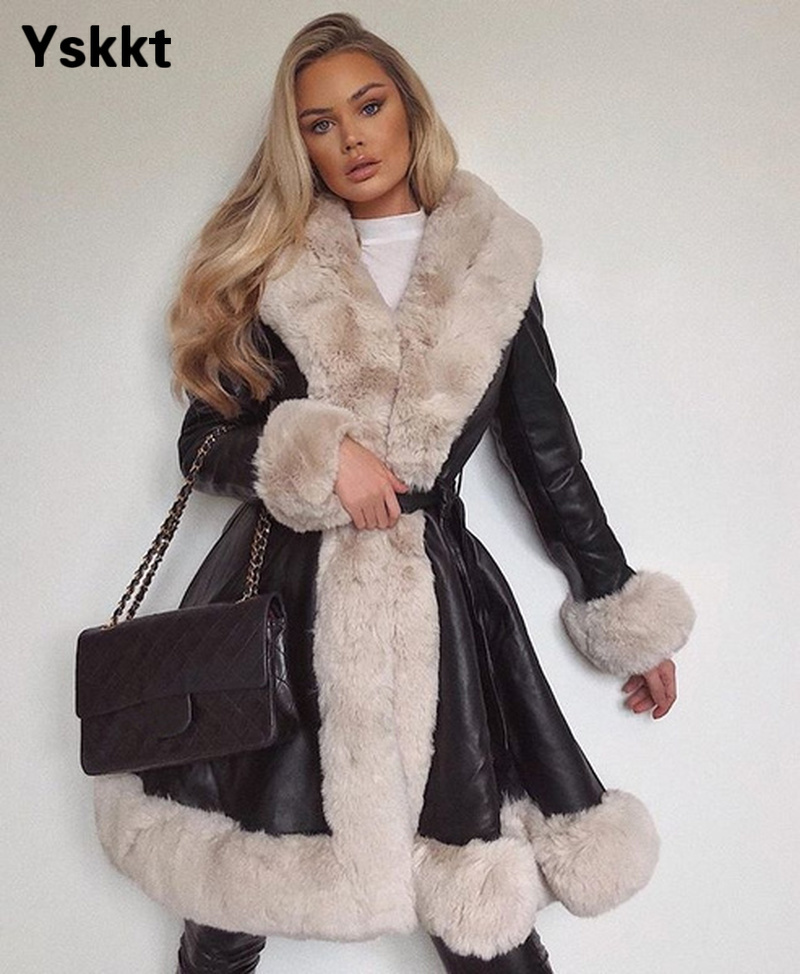 Winter Jacket Women Fur Coat Elegant Warm Long Sleeve Parka 2020 Streetwear Casual Female Oversized Faux Fur Jacket Outwear LJ201127