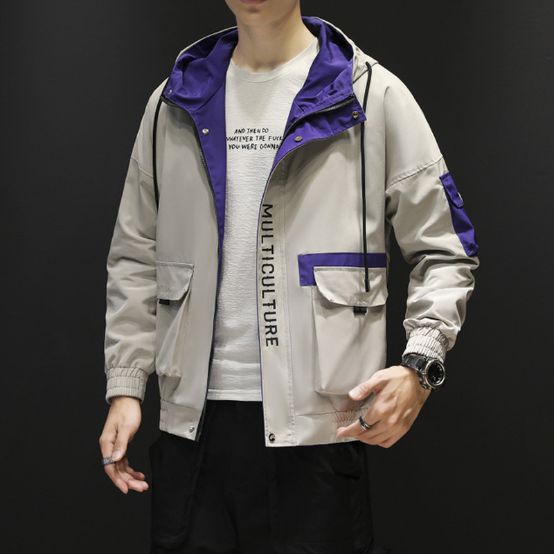 Autumn Hip Hop Hooded Patchwork Mens Jacket Coat Male Hoodies Coats 2019 Men Yellow Streetwear Hoody bomber jacket M4XL T200502