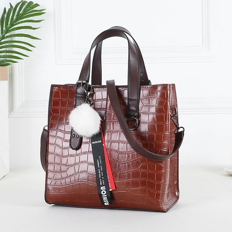 Stone Pattern PU Leather Shoulder Bags For Women 2021 Large Capacity Casual Tote Fashion Hairball High Quality Female Handbags, Black
Stone Pattern PU Leather Shoulder Bags For Women 2021 Large Capacity Casual Tote Fashion Hairball High Quality Female Handbags, Black