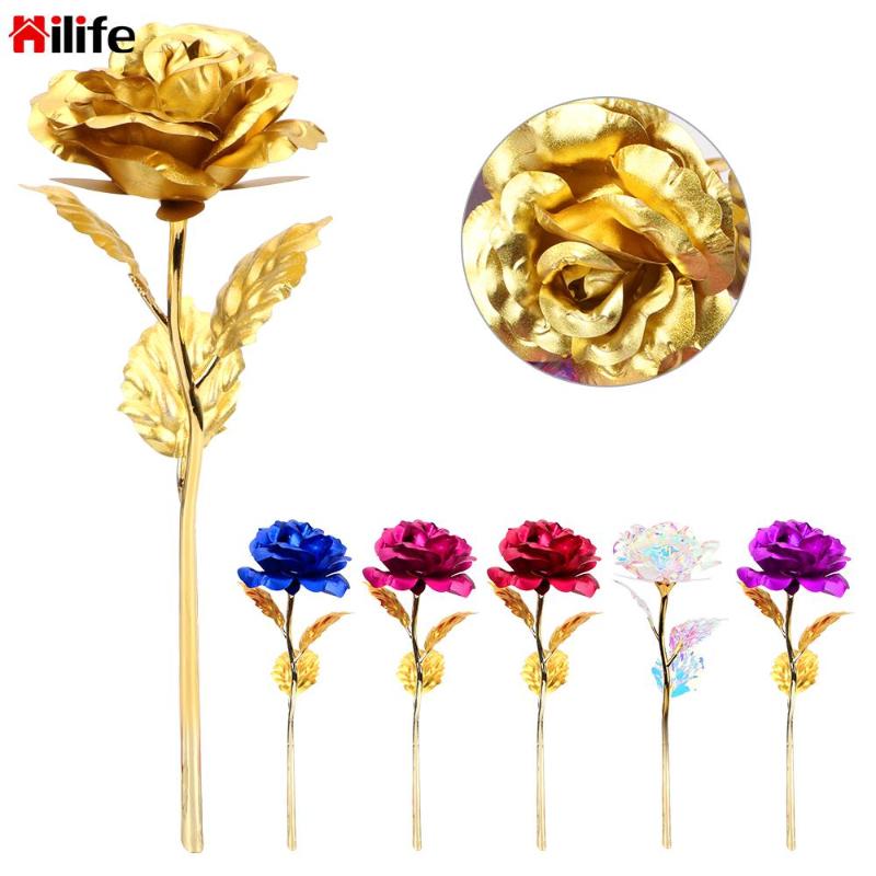 Creative Gift Multi Colors 24K Foil Plated Rose Valentine's Day Creative Gift Wedding Decoration Rose Lasts Forever Love, Blue
Creative Gift Multi Colors 24K Foil Plated Rose Valentine's Day Creative Gift Wedding Decoration Rose Lasts Forever Love, Blue