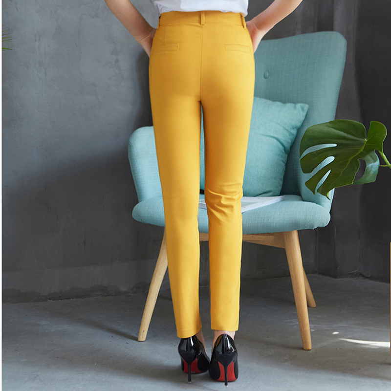Women's Pants Capris Casual Cotton Ankle-Length 92cm women oversized pants Mid slim waist candy-colored pencil joggers 221109
