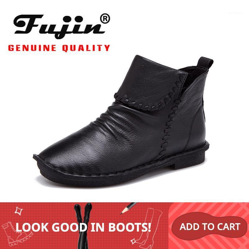 Fujin 2020 Genuine Leather Fashion slip on Handmade Round Toes Low Heel Ankle Boots autumn winter snow boots Women1, Black
Fujin 2020 Genuine Leather Fashion slip on Handmade Round Toes Low Heel Ankle Boots autumn winter snow boots Women1, Black