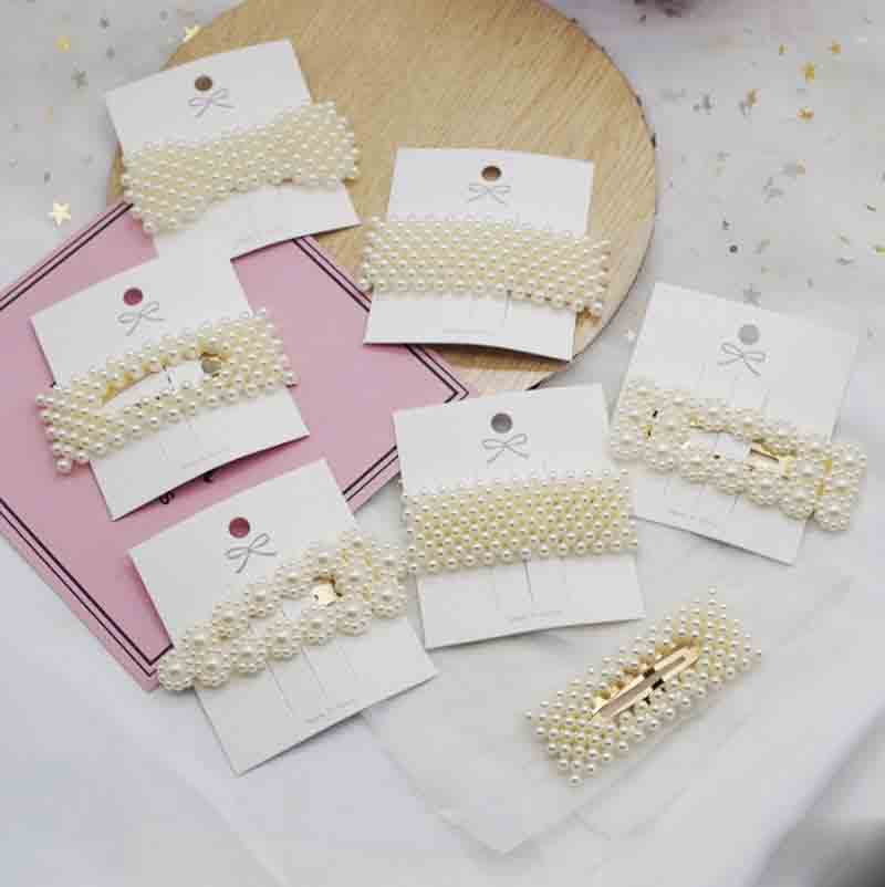 Pearl Hair Clip BB Barrette Stick Hairpin Handmade Pearl Clip Fashion Lady Party Hairpins Designer Women Hair Accessories 9 Designs
Pearl Hair Clip BB Barrette Stick Hairpin Handmade Pearl Clip Fashion Lady Party Hairpins Designer Women Hair Accessories 9 Designs