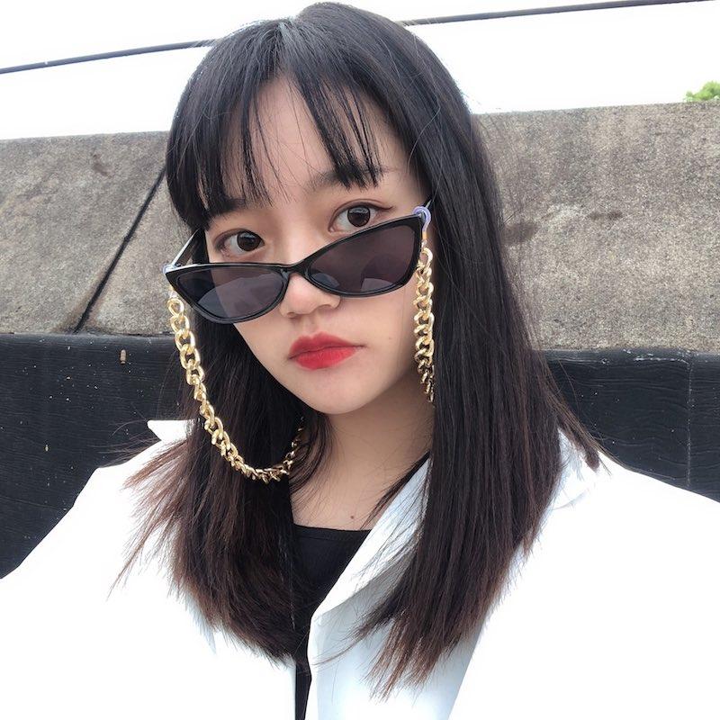 New Thick Basic Design Gilding Chain Punk Style Women Sunglasses Chains Beautiful Metal Eyewear Chain Fix By Rubber Ring Wholesale