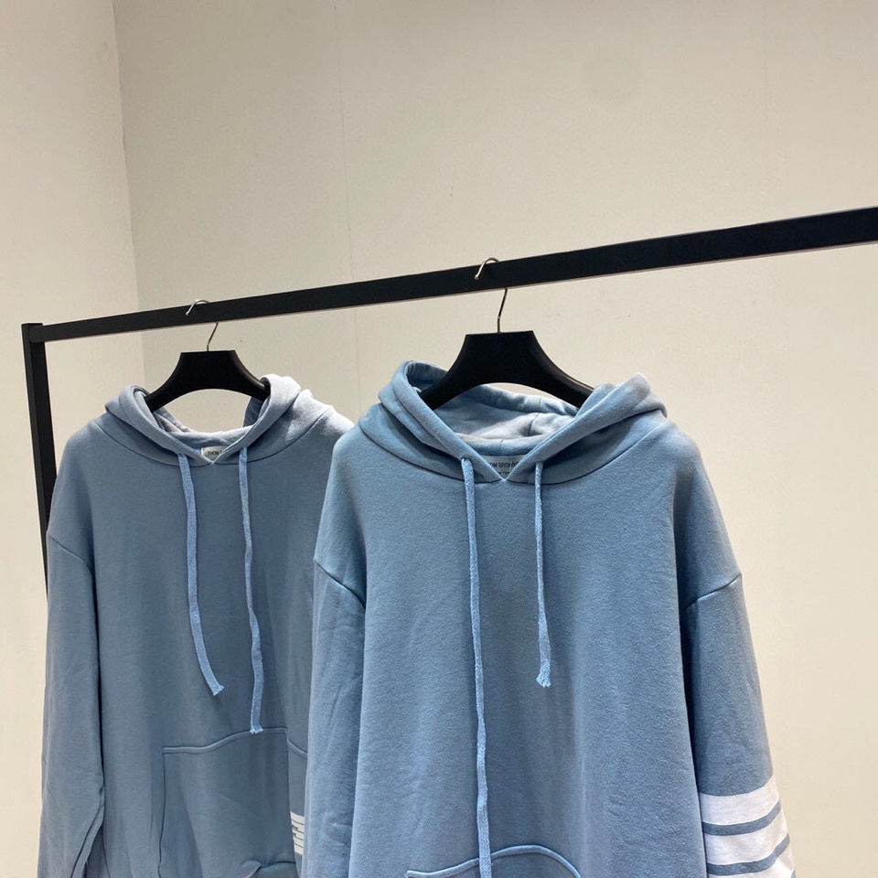 men women TB classic four-bar pure thom cotton hooded terry pullover light blue sweater loose hoodies browne 2021, Black
men women TB classic four-bar pure thom cotton hooded terry pullover light blue sweater loose hoodies browne 2021, Black