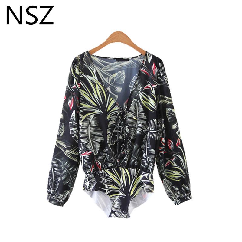 NSZ Women Tropical Leaves Bodysuits Rompers Long Sleeve Deep V Neck Sexy Playsuits Hollow Body Shirt Overall Jumpsuit Summer2020, As pic
NSZ Women Tropical Leaves Bodysuits Rompers Long Sleeve Deep V Neck Sexy Playsuits Hollow Body Shirt Overall Jumpsuit Summer2020, As pic