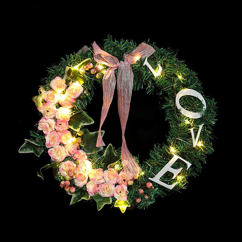Valentines Day Artificial Flower Rose Bud Vine Circle Decorative with Lights Rose Wreath wedding decoration Garland san valentin, A-garland
Valentines Day Artificial Flower Rose Bud Vine Circle Decorative with Lights Rose Wreath wedding decoration Garland san valentin, A-garland