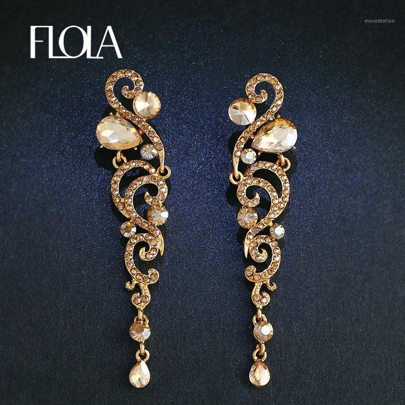 FLOLA New Luxury Long Gold Earrings Angel CZ Austrian Crystal Dangle Earrings Women Big Wedding Bridal ersh691
FLOLA New Luxury Long Gold Earrings Angel CZ Austrian Crystal Dangle Earrings Women Big Wedding Bridal ersh691