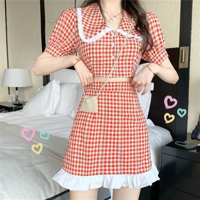 Summer of Two Korean Women's Pieces Kawaii Chess Superior Harvest + Mini Skirt Fine Japanese Style Elegant Ensemble 2021 5blh, Blue
Summer of Two Korean Women's Pieces Kawaii Chess Superior Harvest + Mini Skirt Fine Japanese Style Elegant Ensemble 2021 5blh, Blue
