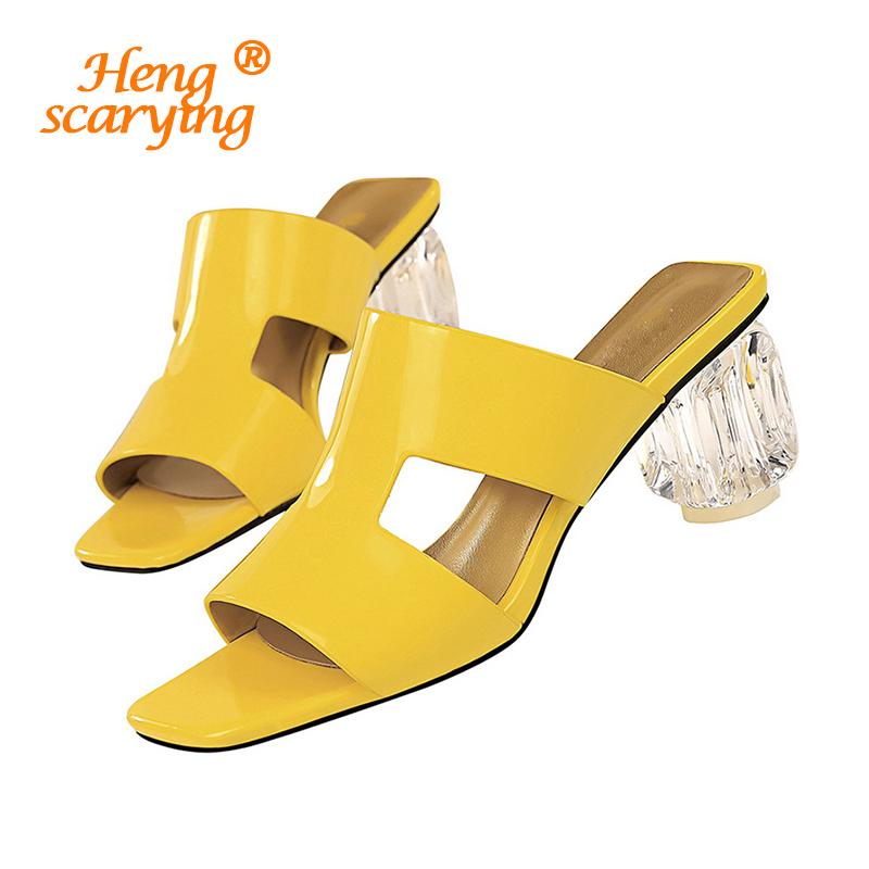 2021 Summer Women Block Fetish 6.5cm High Heels Yellow Mules Transparent Thick Sandals Female Pumps Clear Low Heels Green Shoes, Black
2021 Summer Women Block Fetish 6.5cm High Heels Yellow Mules Transparent Thick Sandals Female Pumps Clear Low Heels Green Shoes, Black