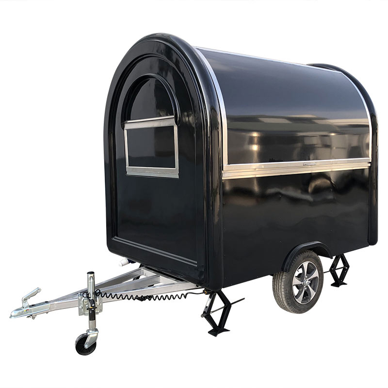 small concession food trailer black