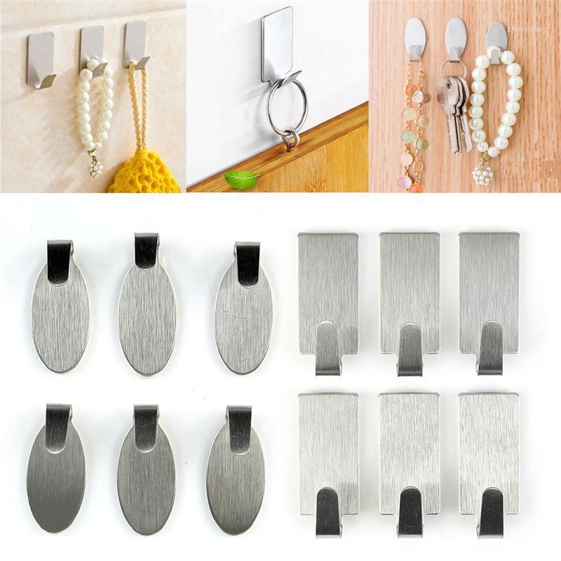 Hooks & Rails 6Pcs Stainless Steel Wall Mount Sticking Self Adhesive Firm Powerful Towel Coat Holder Without Drilling
Hooks & Rails 6Pcs Stainless Steel Wall Mount Sticking Self Adhesive Firm Powerful Towel Coat Holder Without Drilling