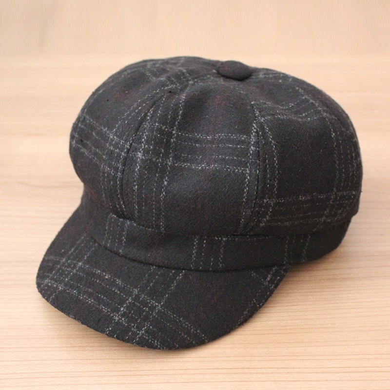 Plaid Print Berets For Women Winter Outdoor Warm Woolen Caps Fashion British Style Octagonal Hat Painter Hats, Gray
Plaid Print Berets For Women Winter Outdoor Warm Woolen Caps Fashion British Style Octagonal Hat Painter Hats, Gray