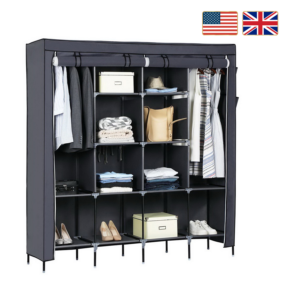 Stock in US UK 67 Inch Portable Clothes Closet Garment Rack Non-Woven Fabric Wardrobe 12 Shelves Storage Organizer
Stock in US UK 67 Inch Portable Clothes Closet Garment Rack Non-Woven Fabric Wardrobe 12 Shelves Storage Organizer