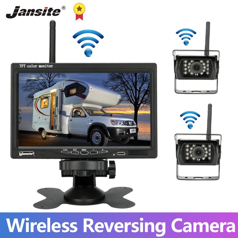 Jansite 7 inch Truck Rear Parking Camera Kit Wireless 12V-24V Monitor for RV Bus Minivan Camper van Reverse Image Night vision car
Jansite 7 inch Truck Rear Parking Camera Kit Wireless 12V-24V Monitor for RV Bus Minivan Camper van Reverse Image Night vision car