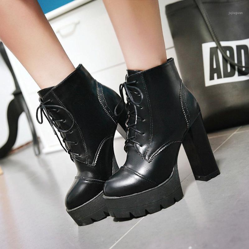 Ladies Platform Boots Fashion Thick High Heel Ankle Boots Pu Leather Lace Up Autumn Winter Woman Shoes 2020 White Black Yellow1
Ladies Platform Boots Fashion Thick High Heel Ankle Boots Pu Leather Lace Up Autumn Winter Woman Shoes 2020 White Black Yellow1