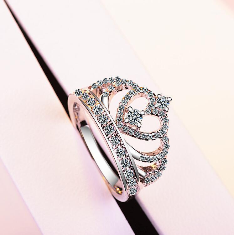 Cluster Rings Fashion Luxury 925 Solid Silver Crystal Heart Women's Crown Zircon Ring Jewelry Engagement Party Wholesale, Golden;silver
Cluster Rings Fashion Luxury 925 Solid Silver Crystal Heart Women's Crown Zircon Ring Jewelry Engagement Party Wholesale, Golden;silver