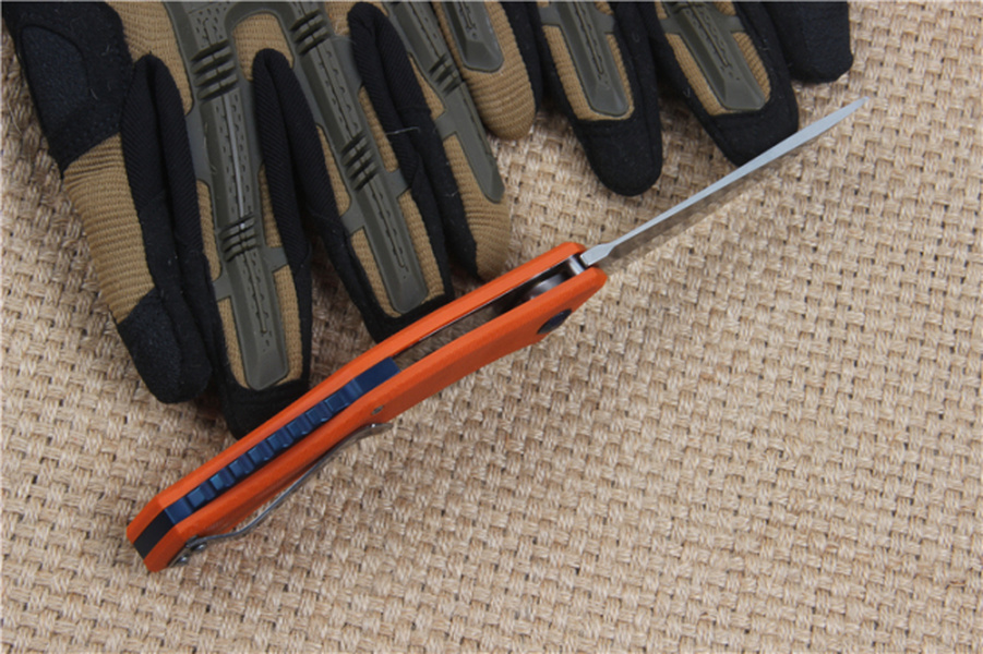 Shigov Blue Moon pocket folding knife 9CR18MOV blade G10 handle 58-60HRC camping survival EDC Tool knives EF