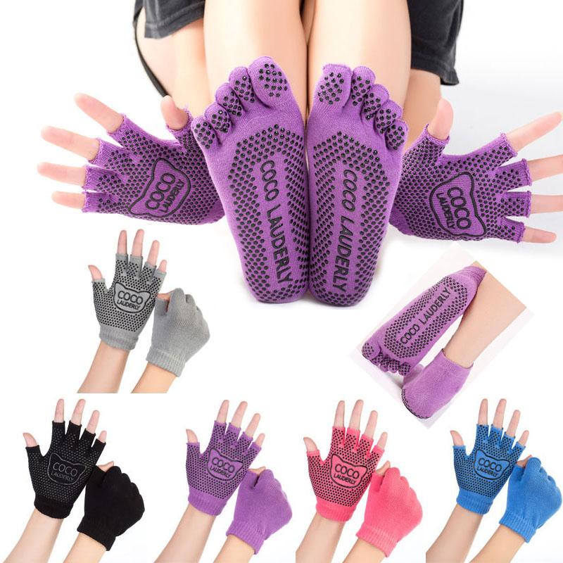2 PC Yoga Socks Gloves Suit Non-slip Five Finger Socks Cotton Sport Toe Women Cotton Yoga and Gloves 2 pc Sprot Set, Pink
2 PC Yoga Socks Gloves Suit Non-slip Five Finger Socks Cotton Sport Toe Women Cotton Yoga and Gloves 2 pc Sprot Set, Pink