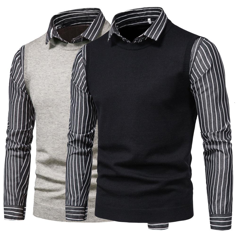 2021 New Sweater Men Casual Shirt Autumn Winter Slim Fit Long Sleeve Mens Fake Two Sweaters Knitted Cotton Pull Homme Top I9t5, Black
2021 New Sweater Men Casual Shirt Autumn Winter Slim Fit Long Sleeve Mens Fake Two Sweaters Knitted Cotton Pull Homme Top I9t5, Black