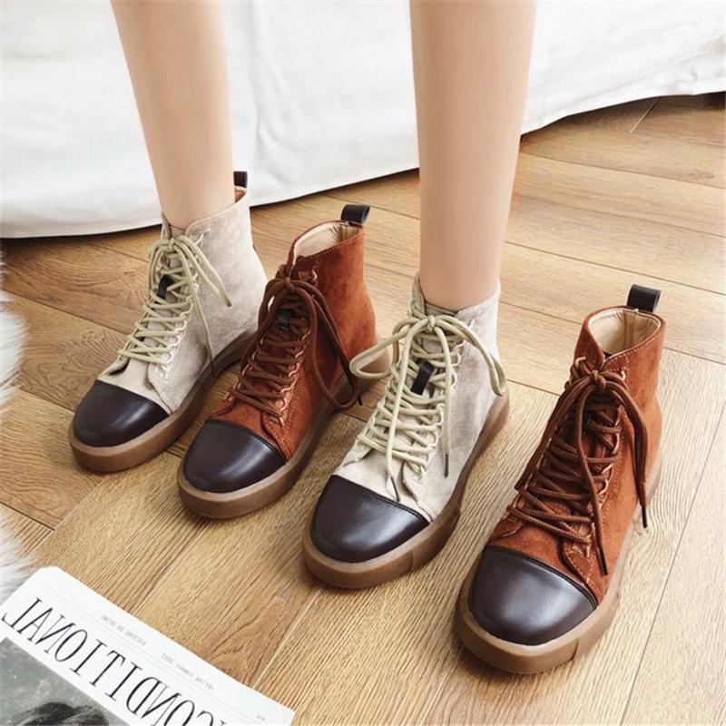 Soft Split Leather Women White Ankle Boots Motorcycle Boots Female Autumn Winter Shoes Woman Punk Motorcycle 2020, Creamy-white