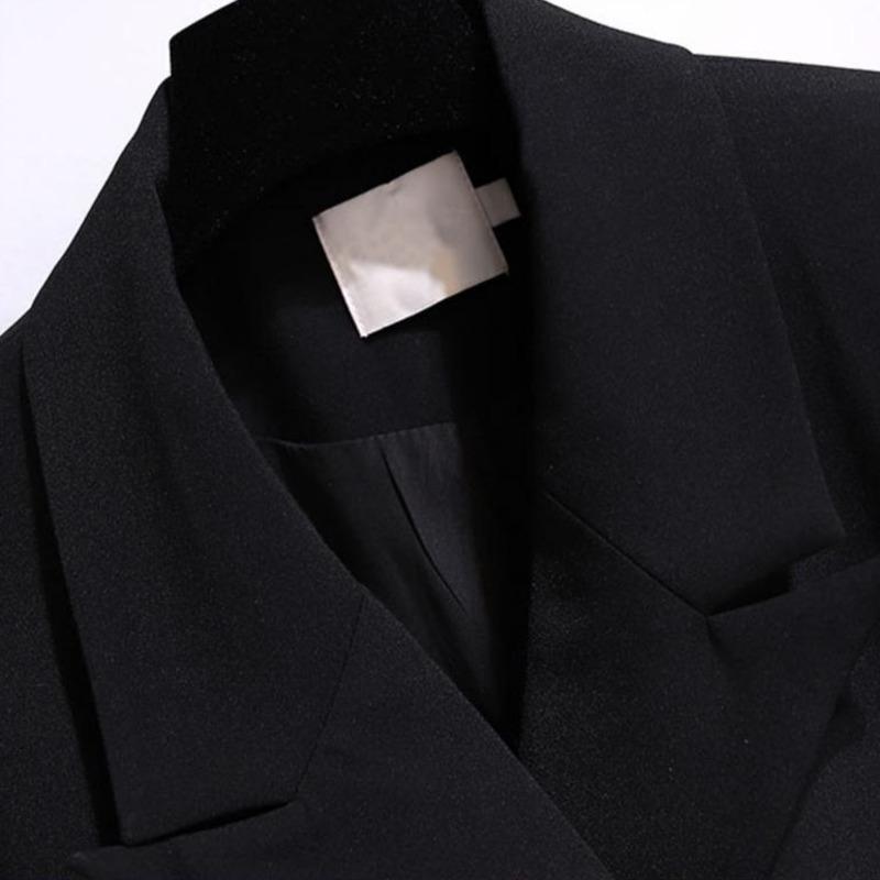 Casual Dresses Women Belt Jacket Notched Collar Long Sleeve Female Coat Fashion Autumn Blazer Dress Lace Up Sashes Slim Fitting