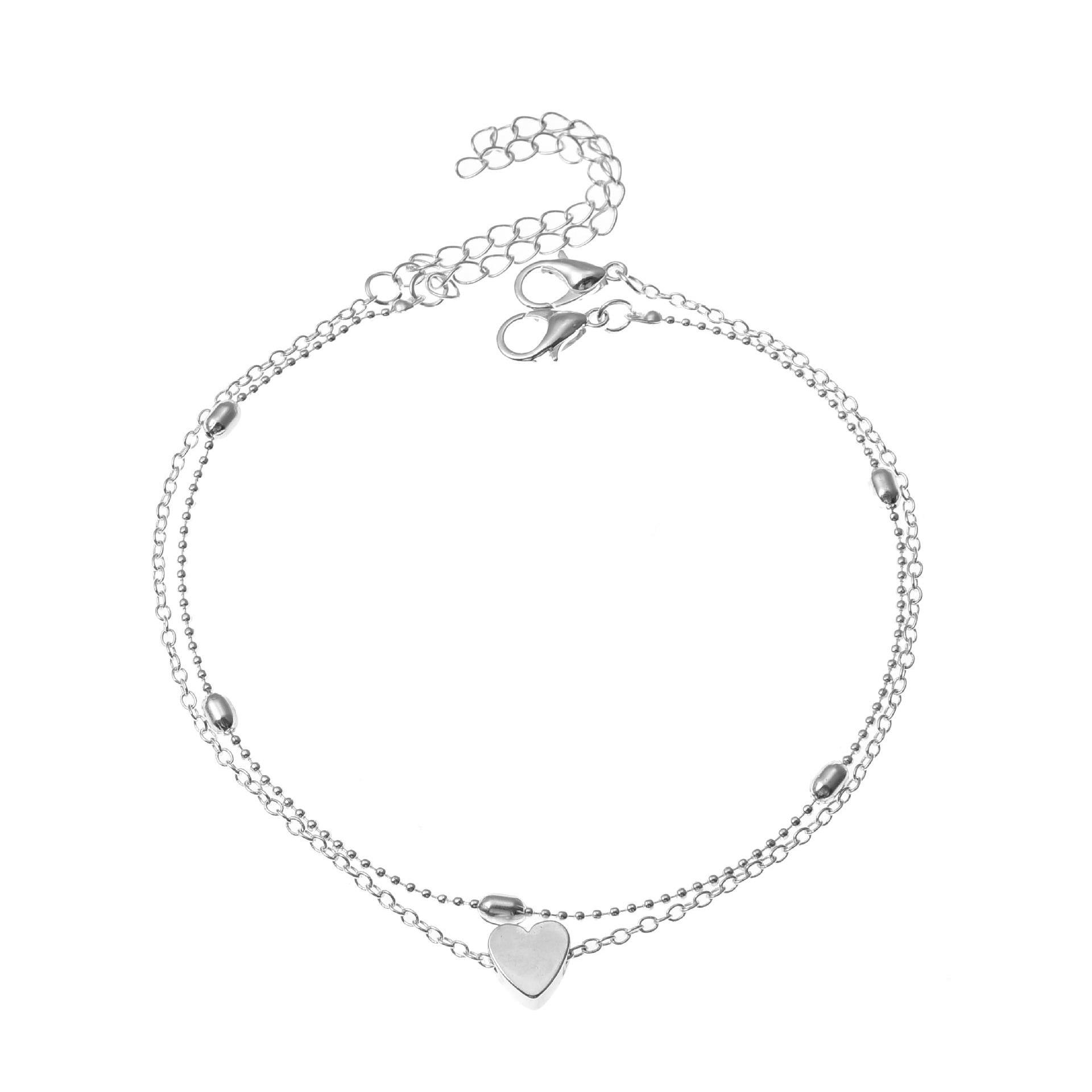 S1418 Hot Fashion Jewelry Double Layer Heart Anklet Chain Alloy Beads Ankle Bracelet Beach A sqcuMm homes2007
S1418 Hot Fashion Jewelry Double Layer Heart Anklet Chain Alloy Beads Ankle Bracelet Beach A sqcuMm homes2007